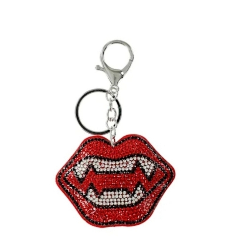 Halloween Vampire Bling Bag Charm Or Key Ring - Picture 2 of 3